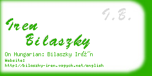 iren bilaszky business card